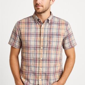 Levi's Blue and Pink Casual Button Down Shirt